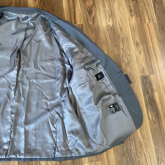 NWT The BLK TUX Tollegno 1900 Men’s 54R Gray Blazer Suit Jacket 100% Merino Wool - Picture 8 of 10